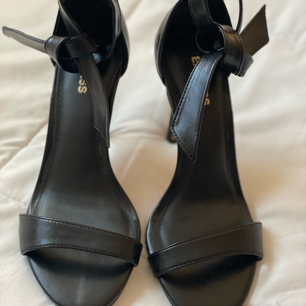 EXPRESS Black Heels with Ankle Strap